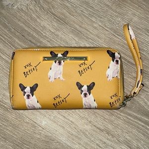 Betsy Johnson Frenchie wallet Gold